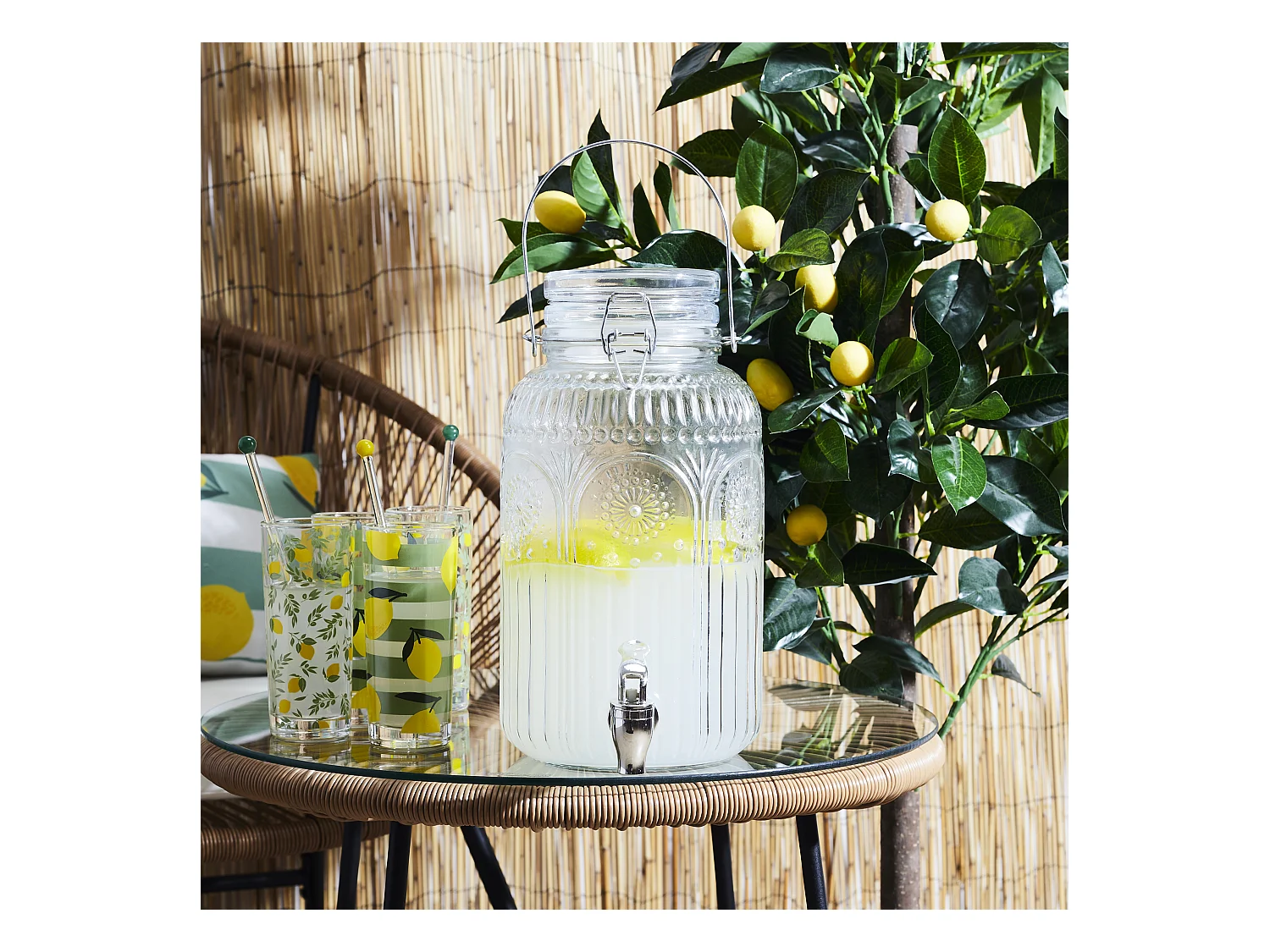 Fontaine En Verre Decore 4l Transparent