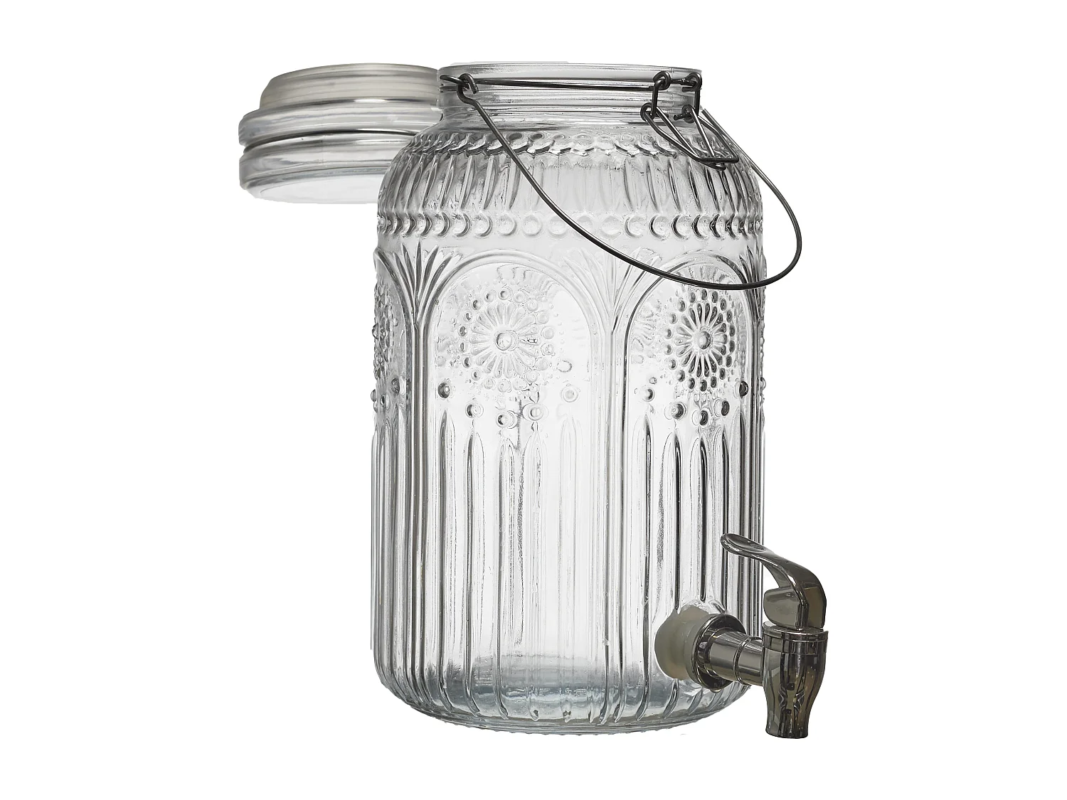 Fontaine En Verre Decore 4l Transparent