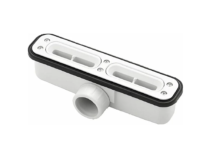 Extra flache Duschwanne RIBERA Schieferoptik GRAU 80x100cm