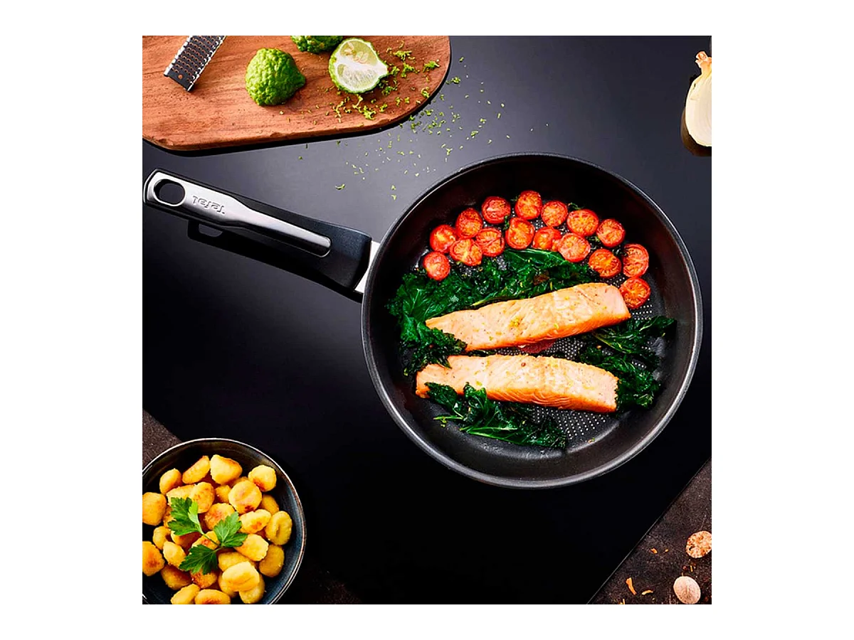 Sartén Emotion Tefal acero inoxidable Full Induction inox Ø24 cm