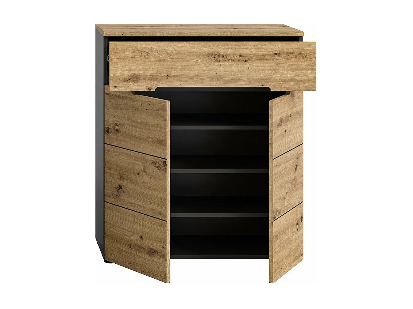 Meuble à chaussures 2 portes et 1 tiroir L80 cm - CANU