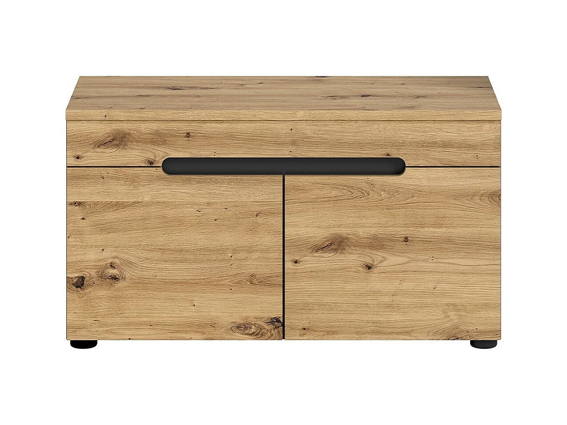 Banc avec rangement chaussures 2 portes et 2 niches L80 cm - CANU