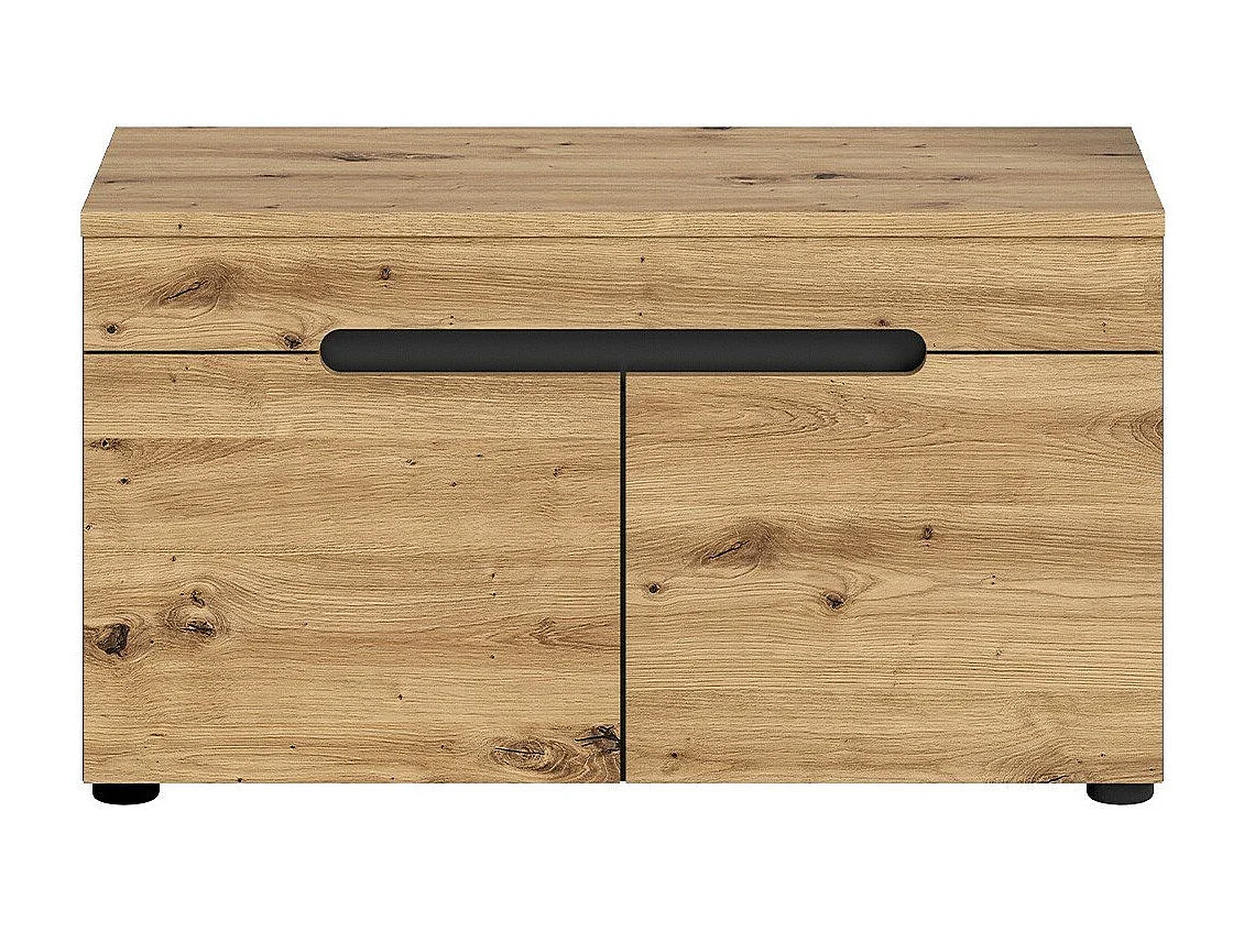 Banc avec rangement chaussures 2 portes et 2 niches L80 cm - CANU