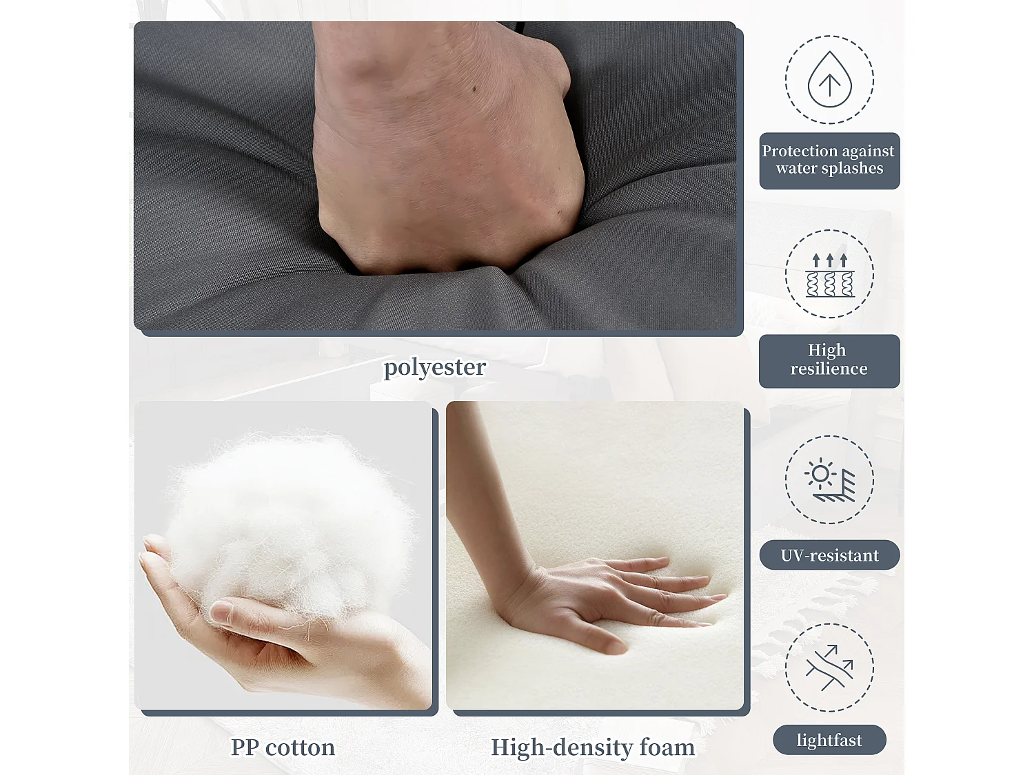 Modulaire tuinset van gegalvaniseerd staal voor 7 personen - 3-zitsbank en 2 eenpersoonsbanken + salontafel en 2 krukken - grijs