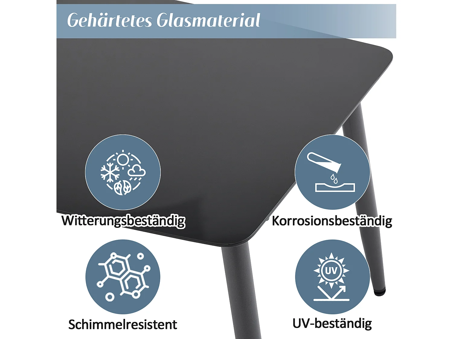 Salon de jardin modulable acier galvanisé- 2 canapés + 2 fauteuils - table basse en verre - gris
