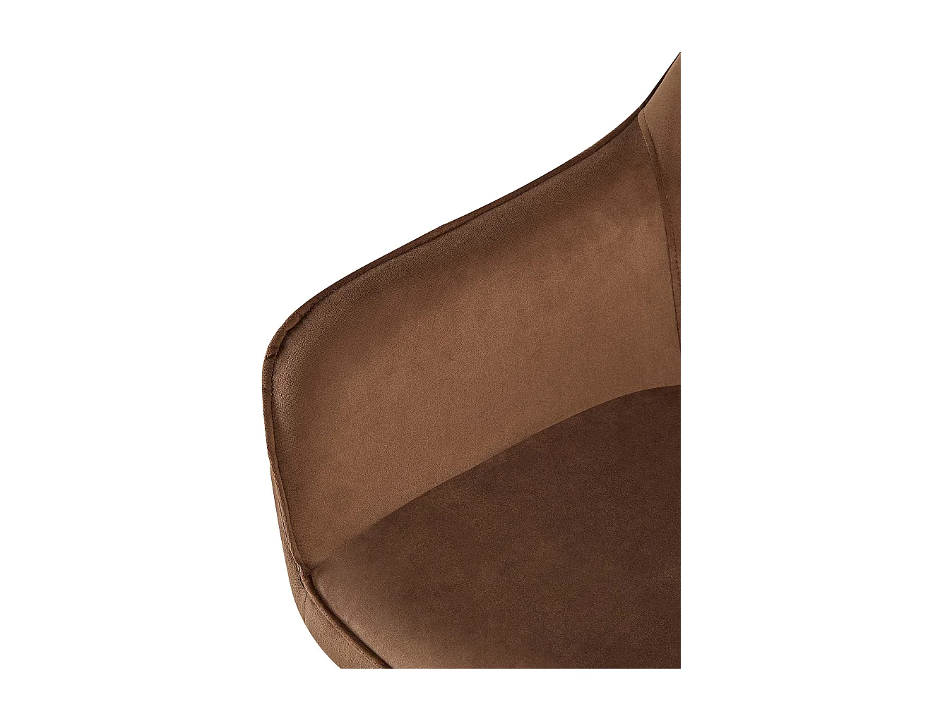 Lot de 2  chaises avec accoudoirs - Velours - Marron - Boise