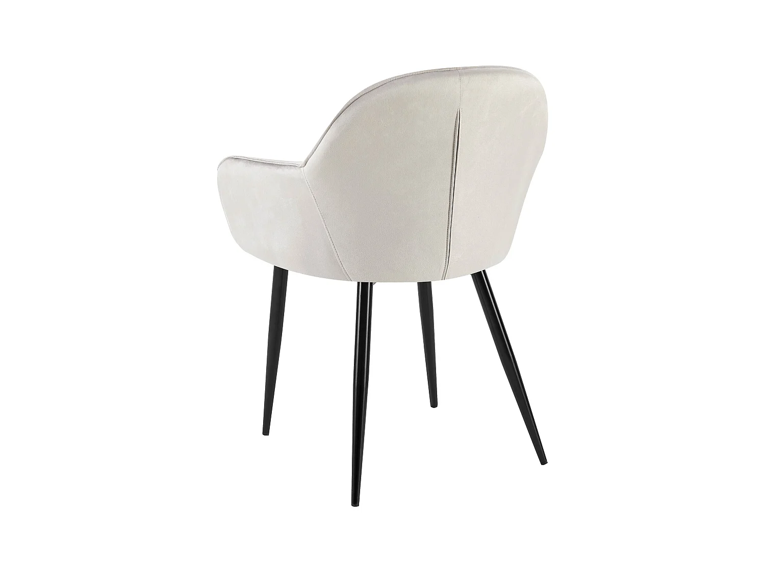 Lot de 2  chaises avec accoudoirs - Velours - Gris - Boise