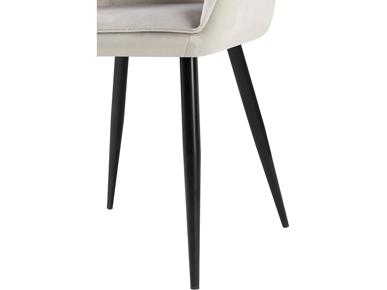 Lot de 2  chaises avec accoudoirs - Velours - Gris - Boise