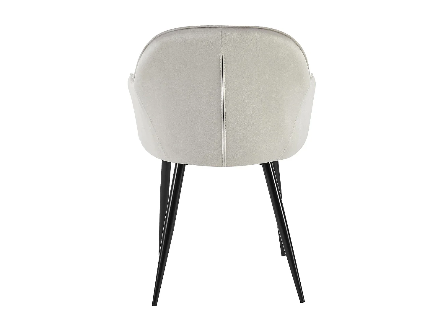 Lot de 2  chaises avec accoudoirs - Velours - Gris - Boise