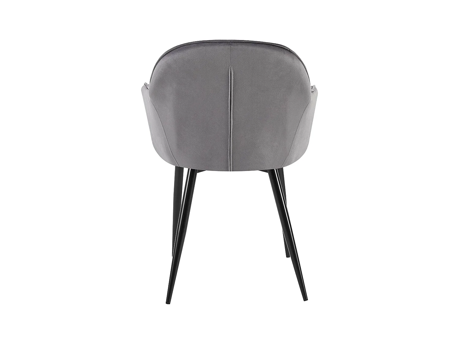 Lot de 2  chaises avec accoudoirs - Velours - Gris foncé - Boise