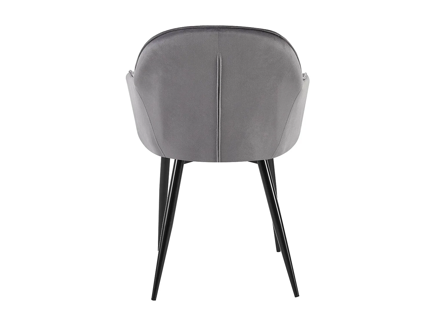 Lot de 2  chaises avec accoudoirs - Velours - Gris foncé - Boise