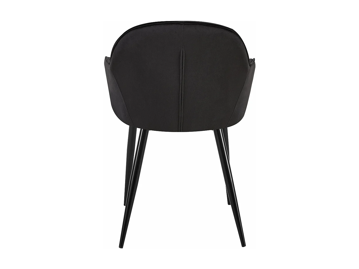 Lot de 2  chaises avec accoudoirs - Velours - Noir - Boise