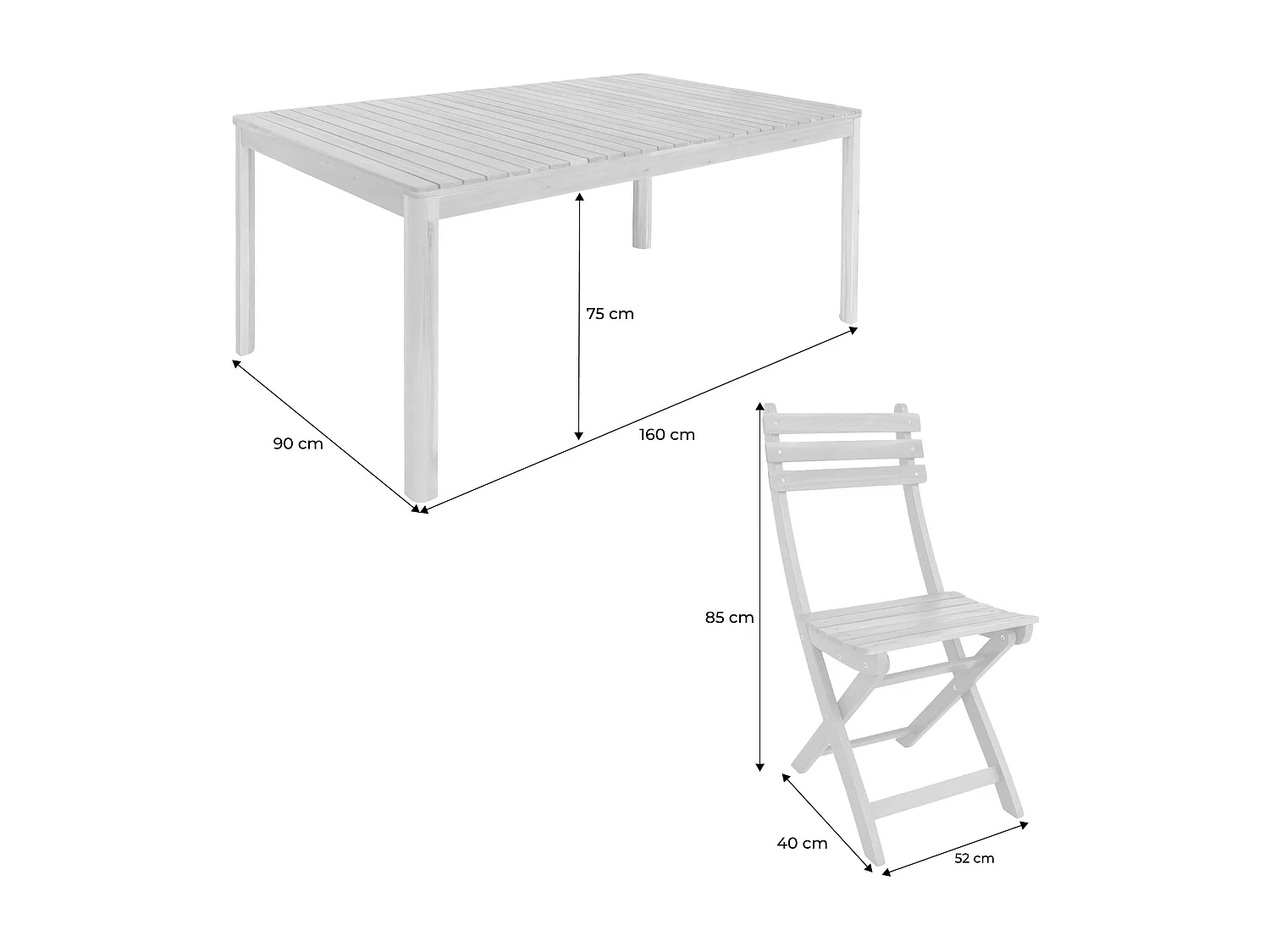 Mesa de jardín de acacia con esquinas redondeadas, 8 sillas verde kaki