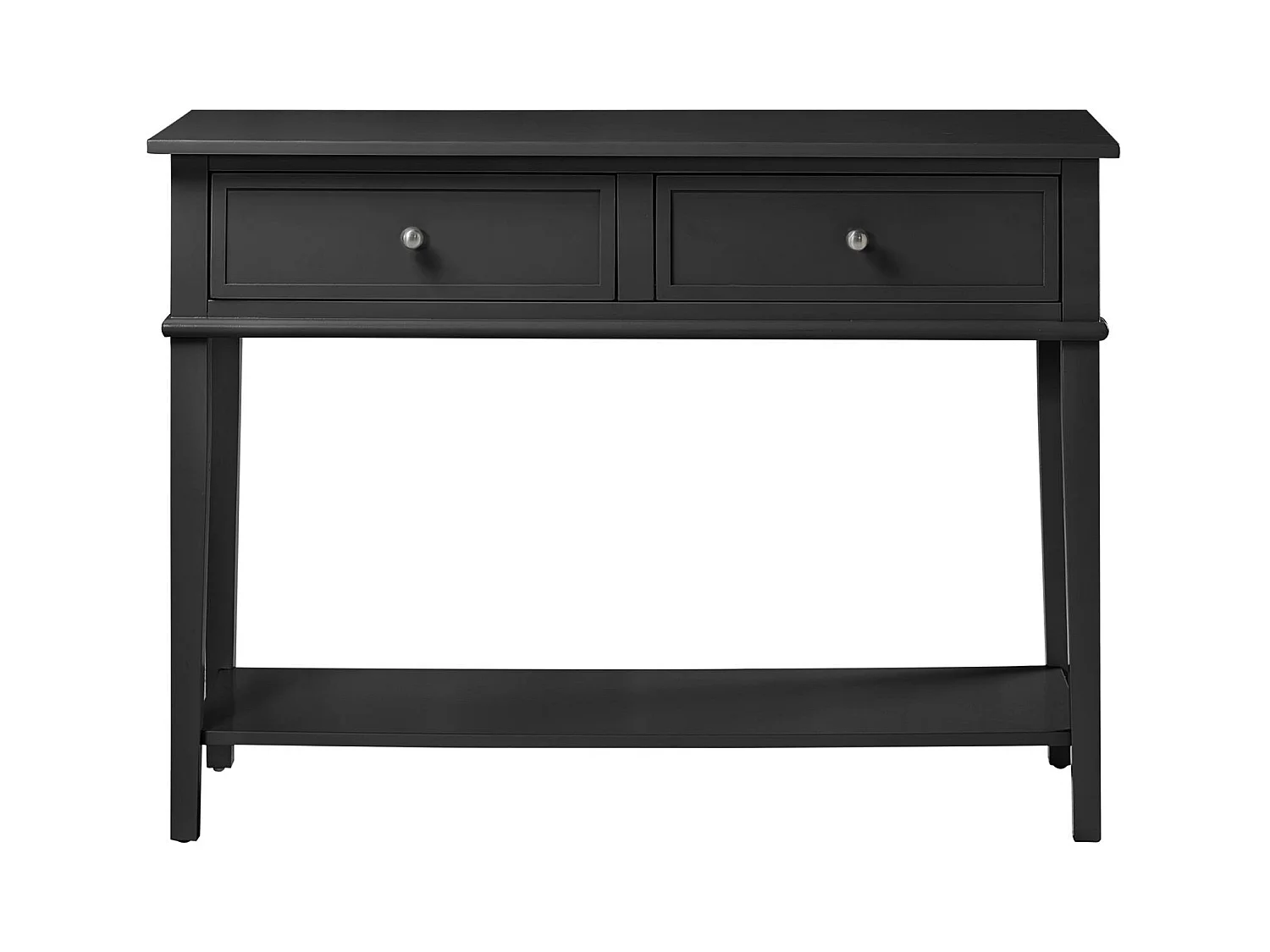 Franklin | Table console avec 2 tiroirs en MDF noir