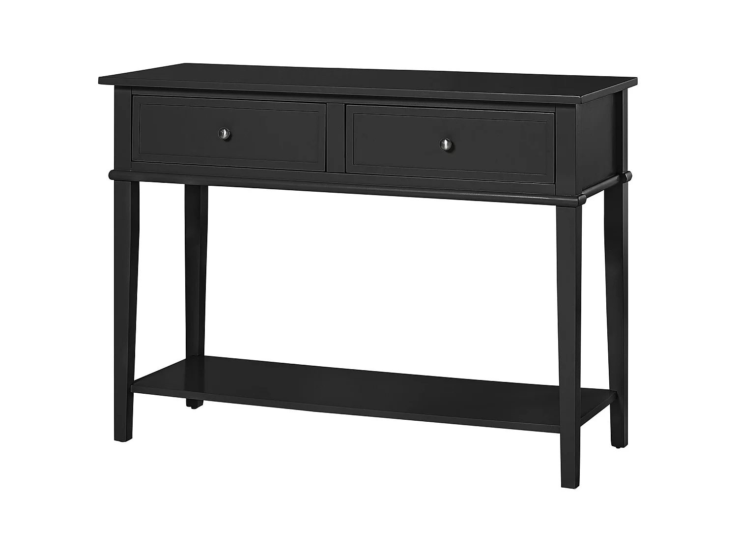Franklin | Table console avec 2 tiroirs en MDF noir