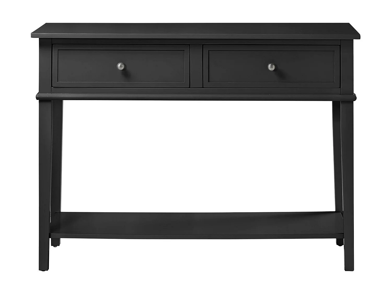 Franklin | Table console avec 2 tiroirs en MDF noir