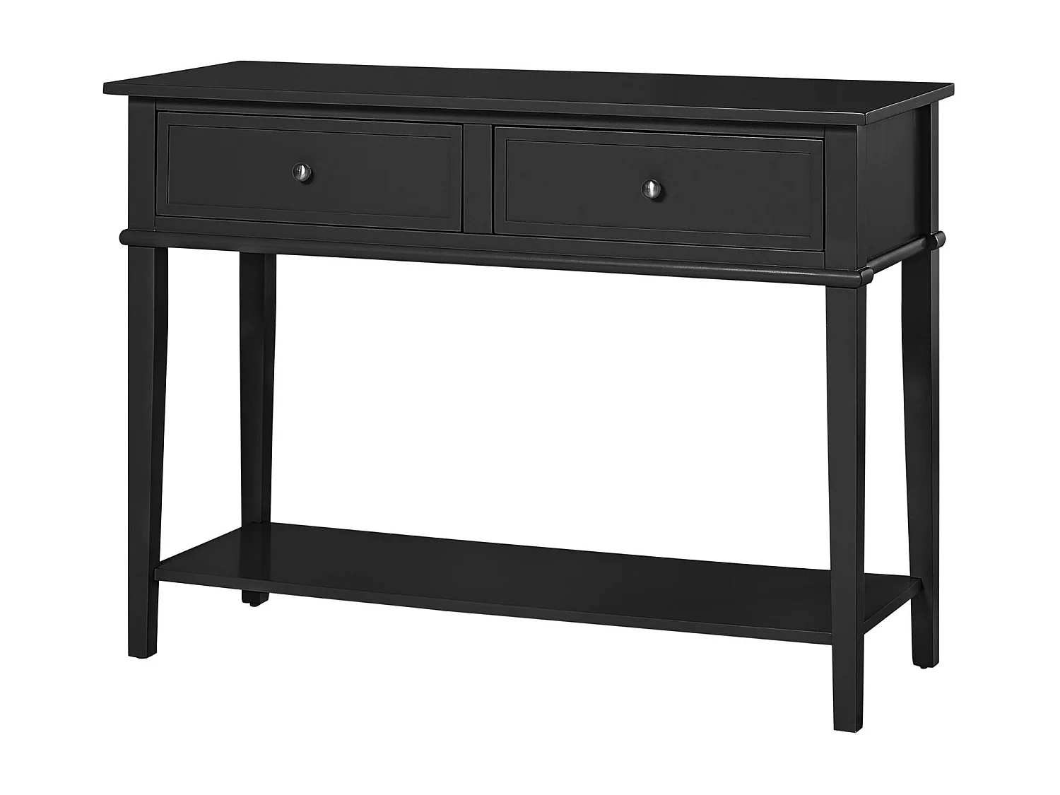 Franklin | Table console avec 2 tiroirs en MDF noir