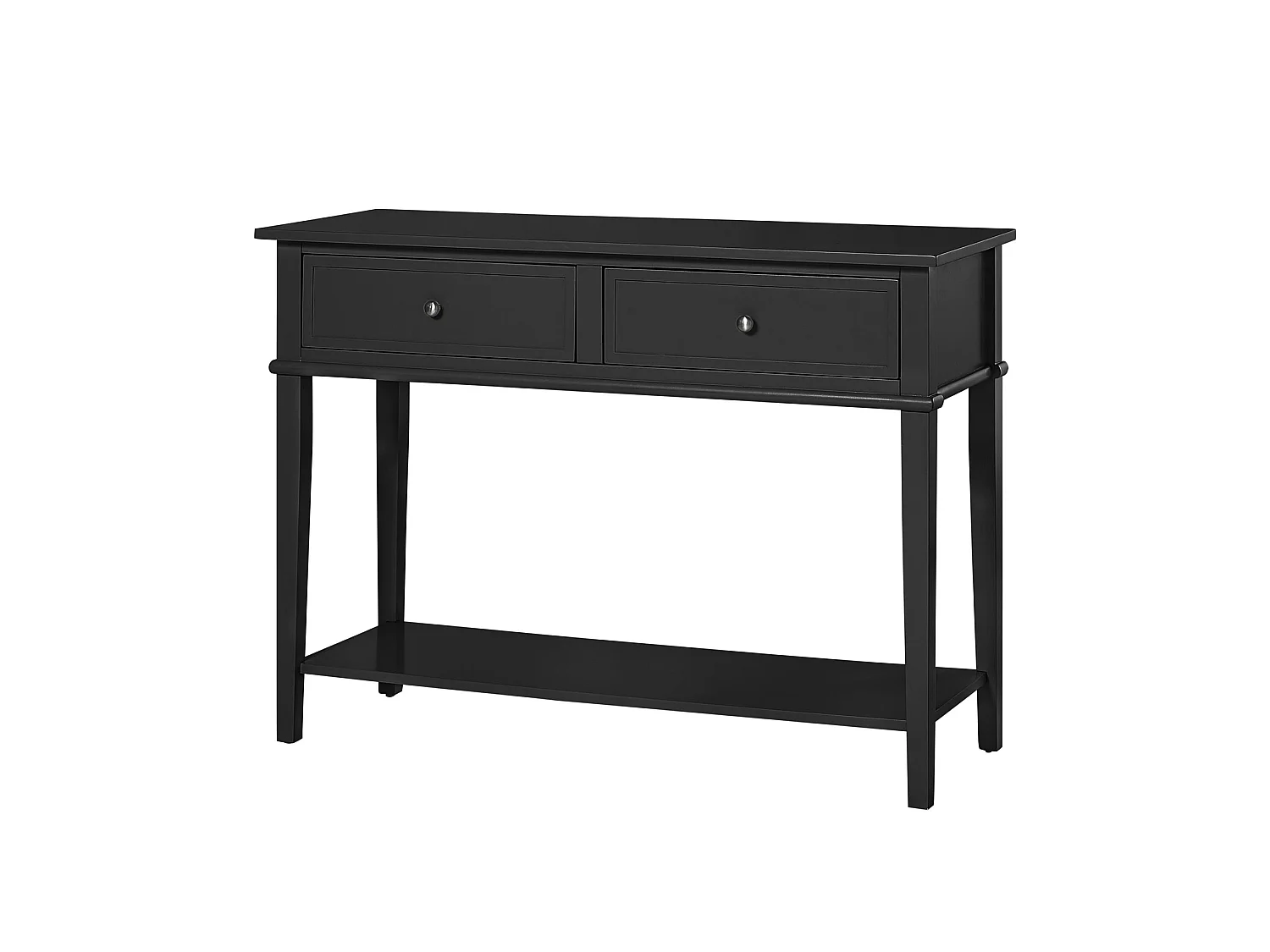 Franklin | Table console avec 2 tiroirs en MDF noir