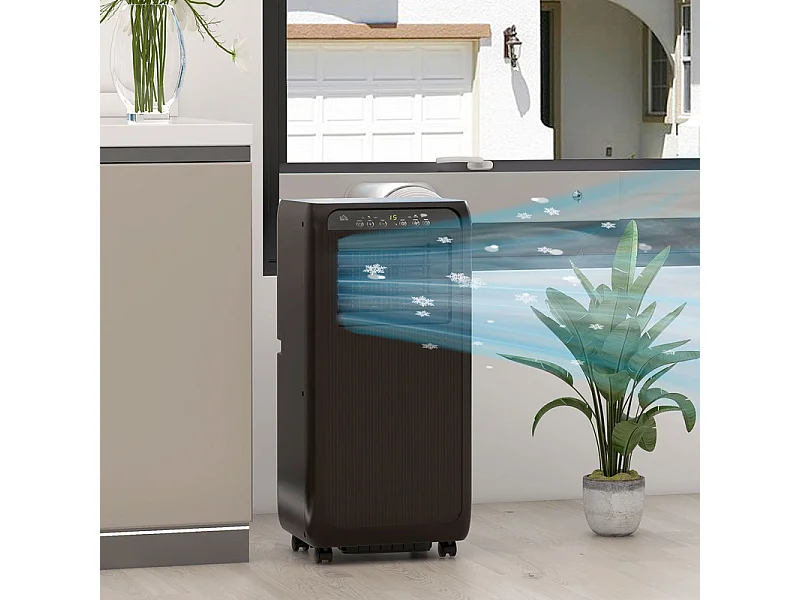 Ar Condicionado Portátil 3 EM 1, 9000BTU, com Temporizador, Display LED e Controle Remoto, Refrigeração, Ventilador, Desumidificador