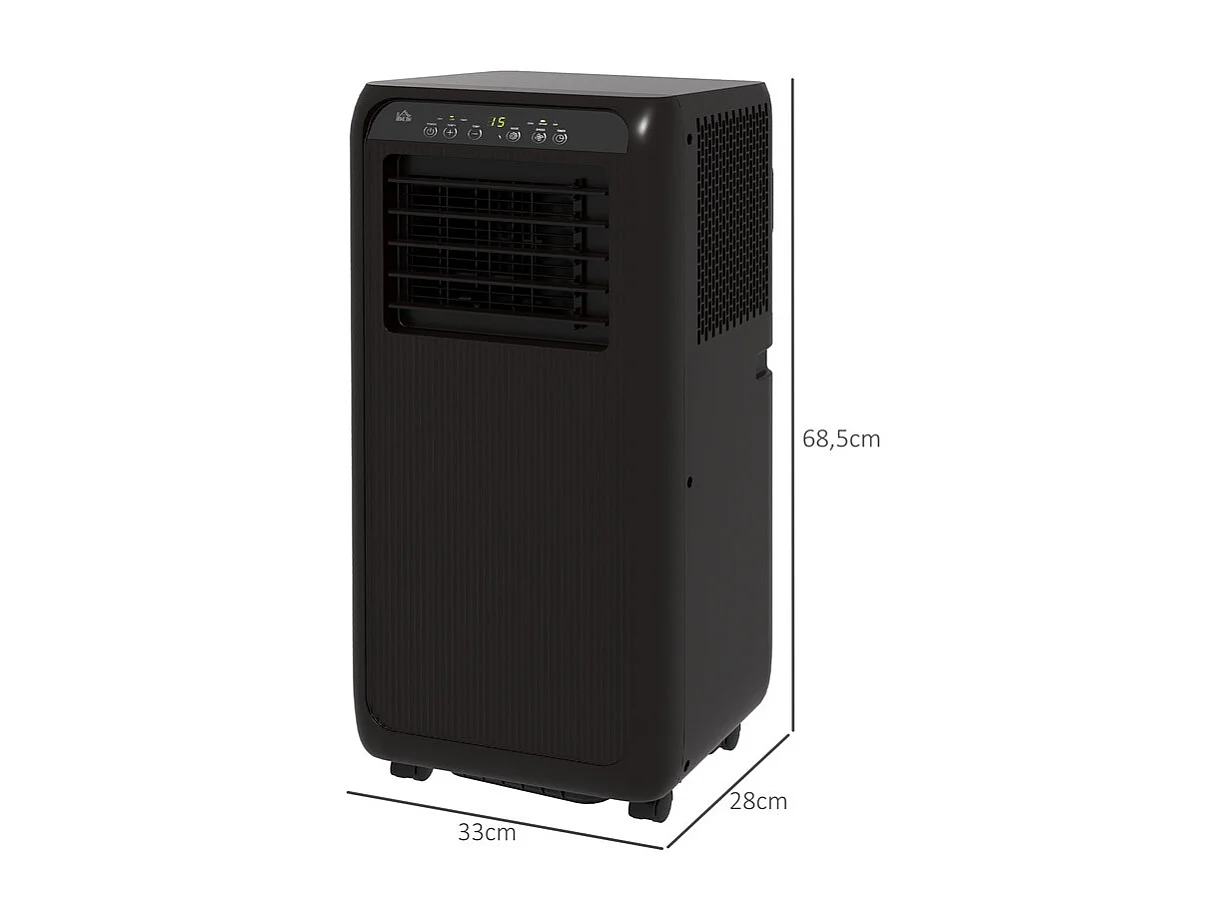 Ar Condicionado Portátil 3 EM 1, 9000BTU, com Temporizador, Display LED e Controle Remoto, Refrigeração, Ventilador, Desumidificador