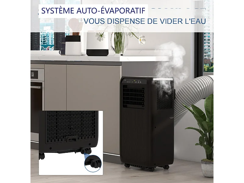 Ar Condicionado Portátil 3 EM 1, 9000BTU, com Temporizador, Display LED e Controle Remoto, Refrigeração, Ventilador, Desumidificador