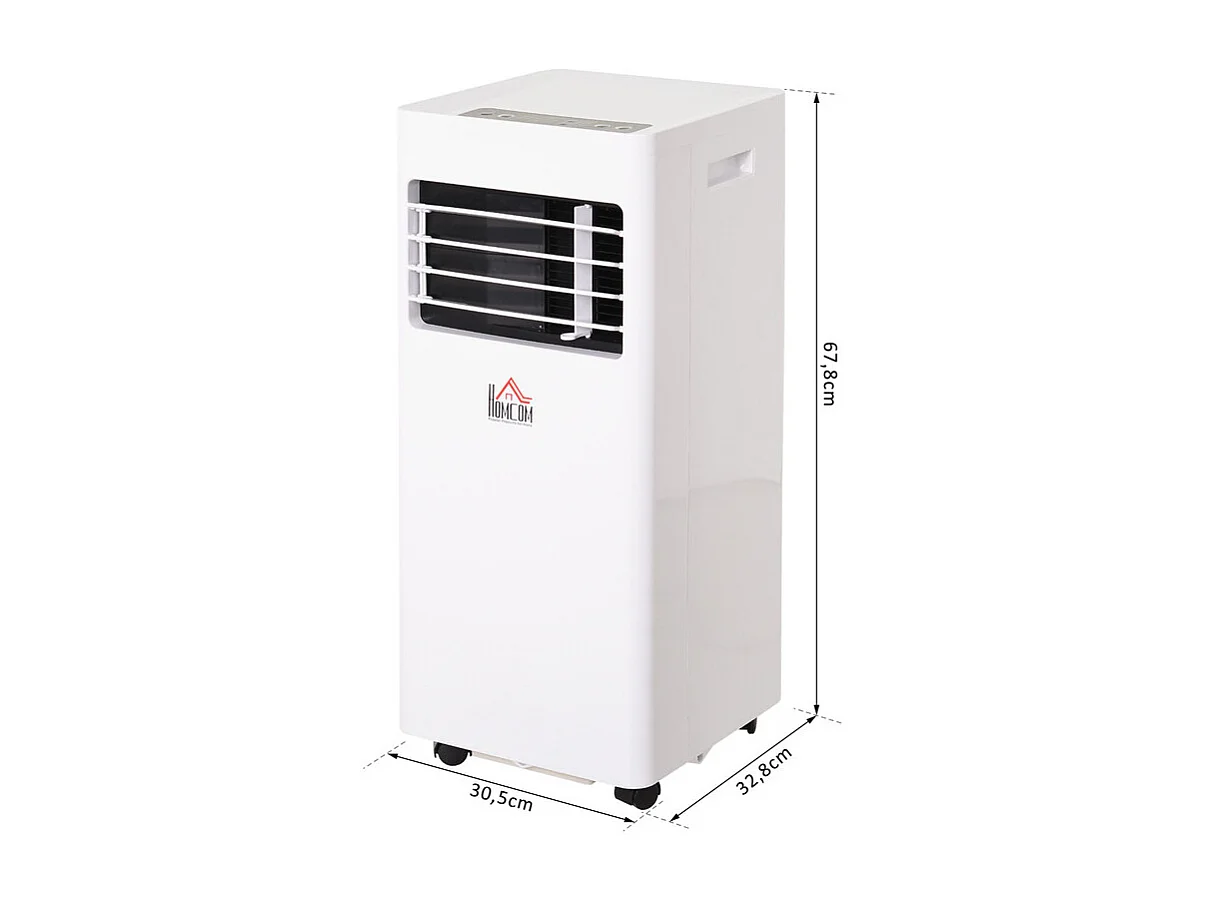 Climatiseur Mobile 3 EN 1, avec Affichage LED et télécommande, Refroidissement, Ventilateur, Déshumidificateur, Mode Nuit, 7000BTU
