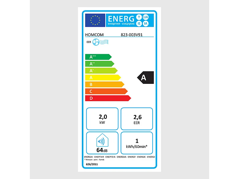 Climatiseur Mobile 3 EN 1, avec Affichage LED et télécommande, Refroidissement, Ventilateur, Déshumidificateur, Mode Nuit, 7000BTU
