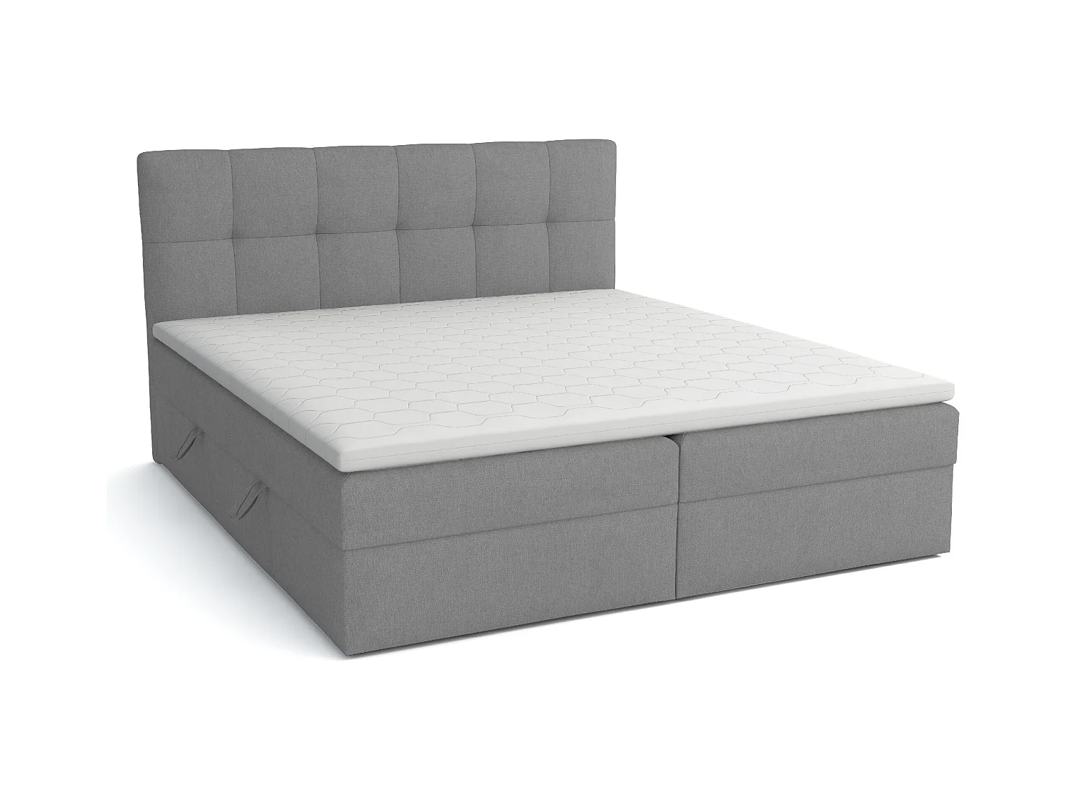 LIT BOX avec surmatelas Corino taupe 160x200 cm