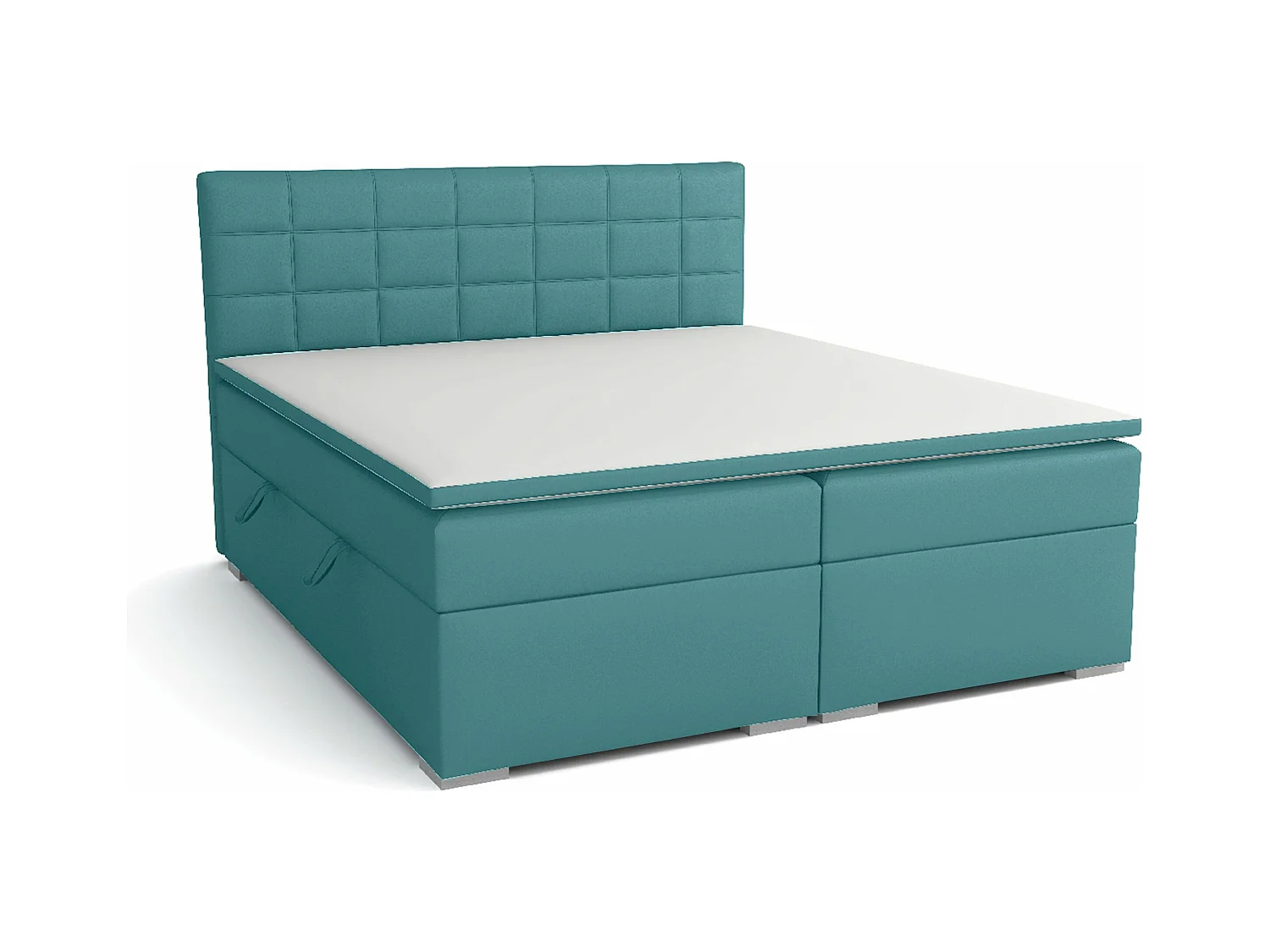 LIT BOXSPRING avec rangements pour la literie Torland, 180x200 cm, Jasmine 85 (Turquoise)
