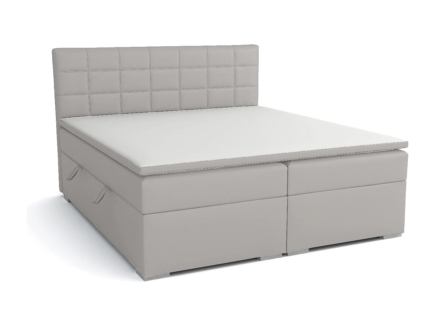 LIT BOXSPRING avec rangements pour la literie Torland, 140x200 cm, Lux 05 (Gris clair)