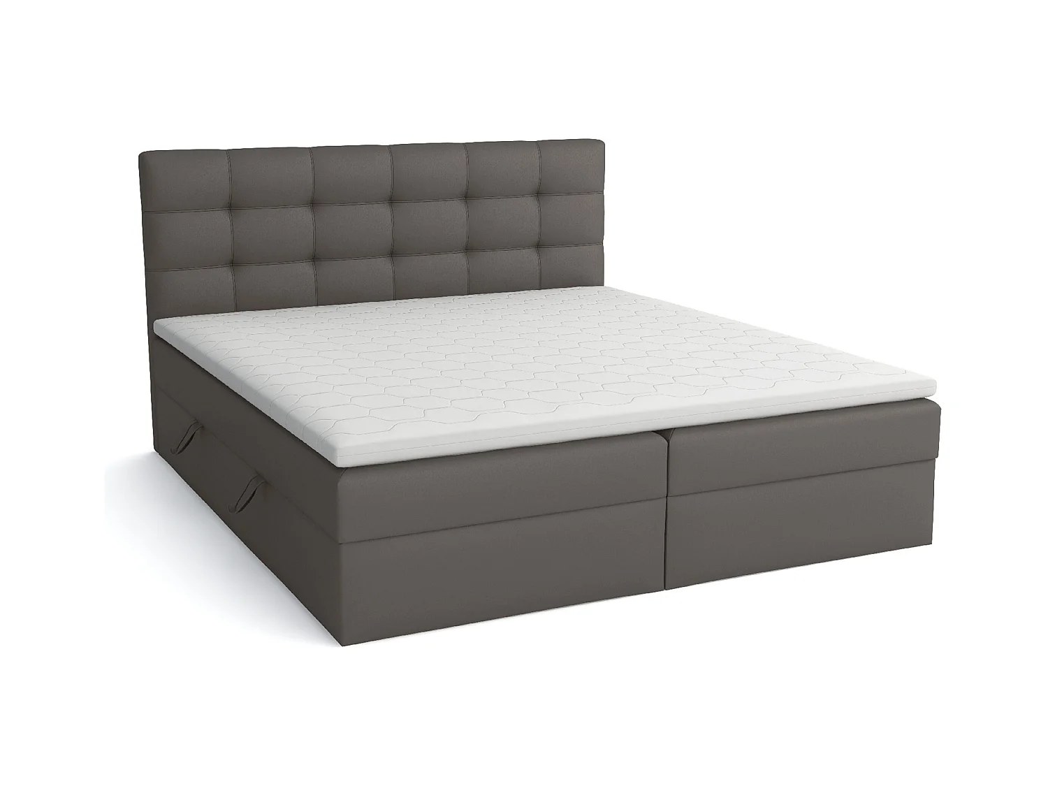 BOXSPRINGBETT mit Bettkästen Glame 140x200 cm, Lux 06 (Grau)