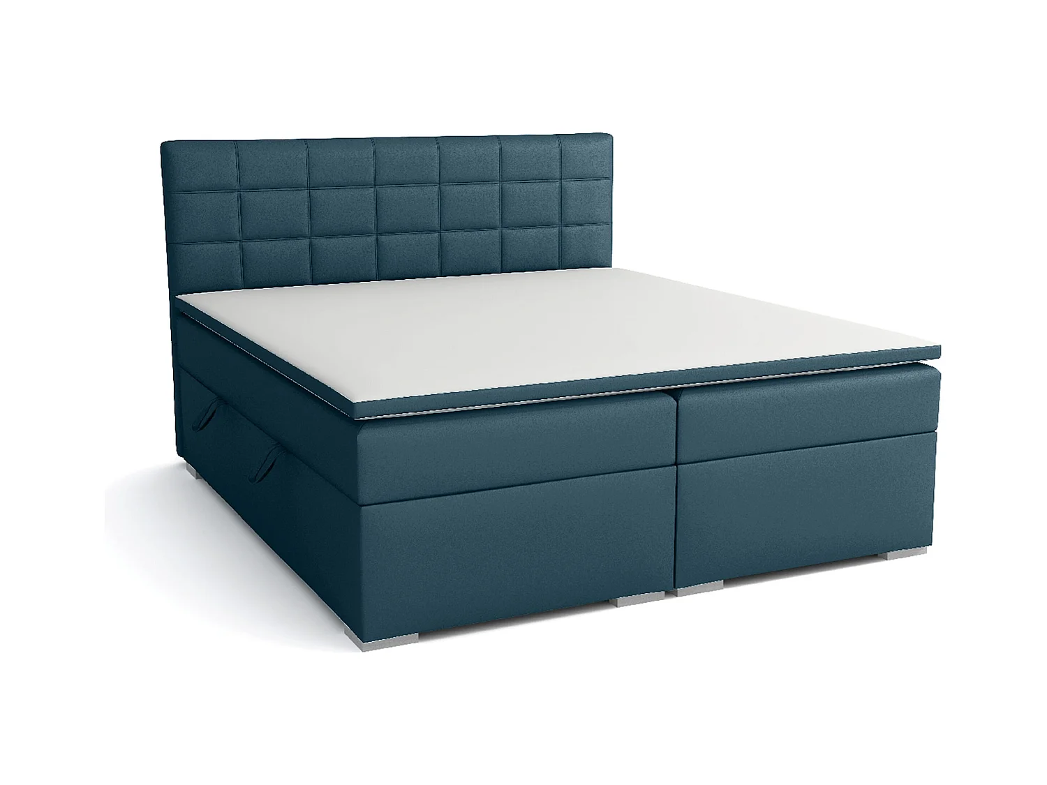 LIT BOXSPRING avec rangements pour la literie Torland, 160x200 cm, Soft 9 (Bleu marine)