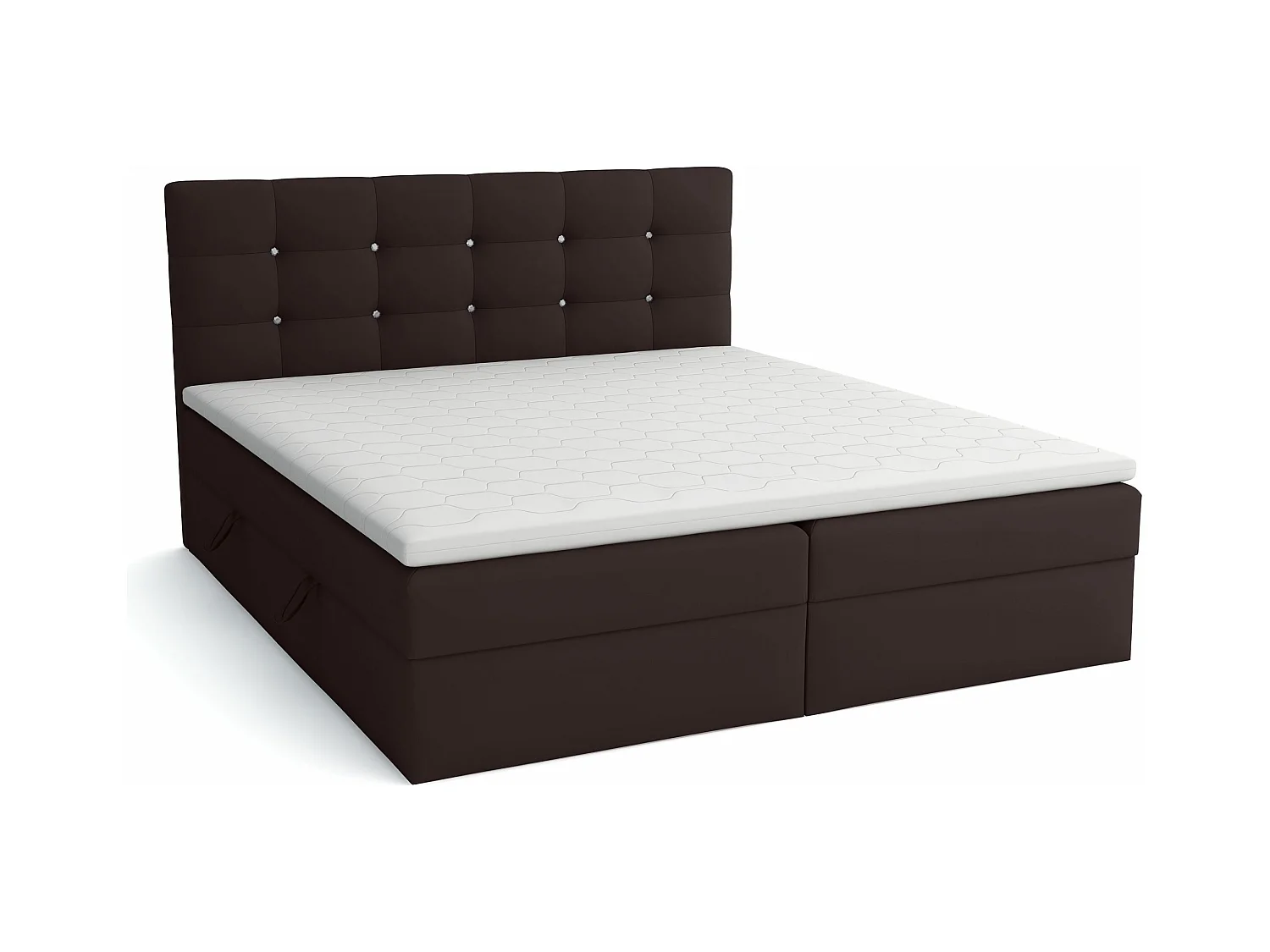 LIT BOXSPRING avec surmatelas Elegante 160x200 cm, noir