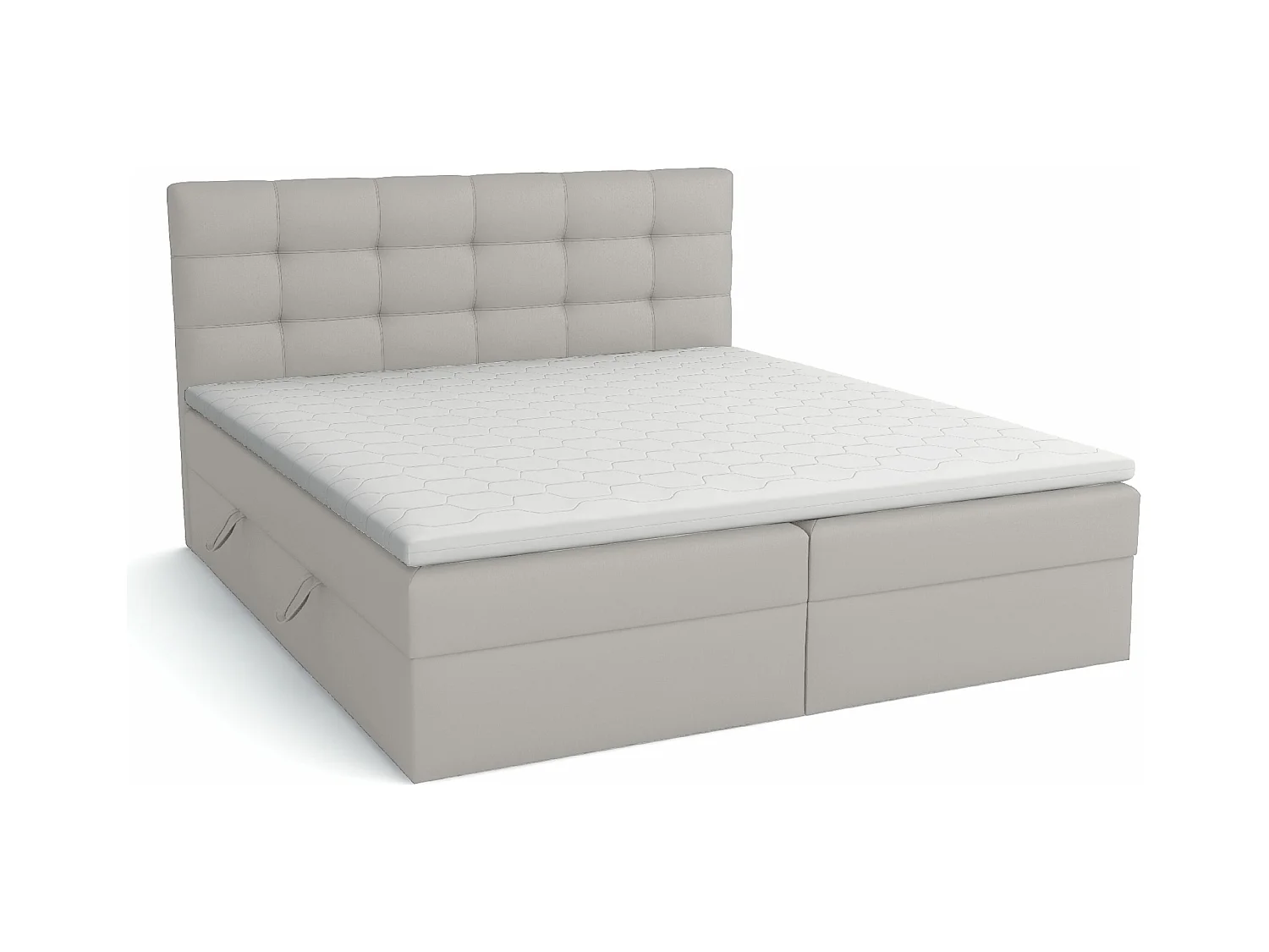 LIT BOXSPRING avec coffre de lit Glame 160x200 cm, Orinoco 21 (Gris clair)