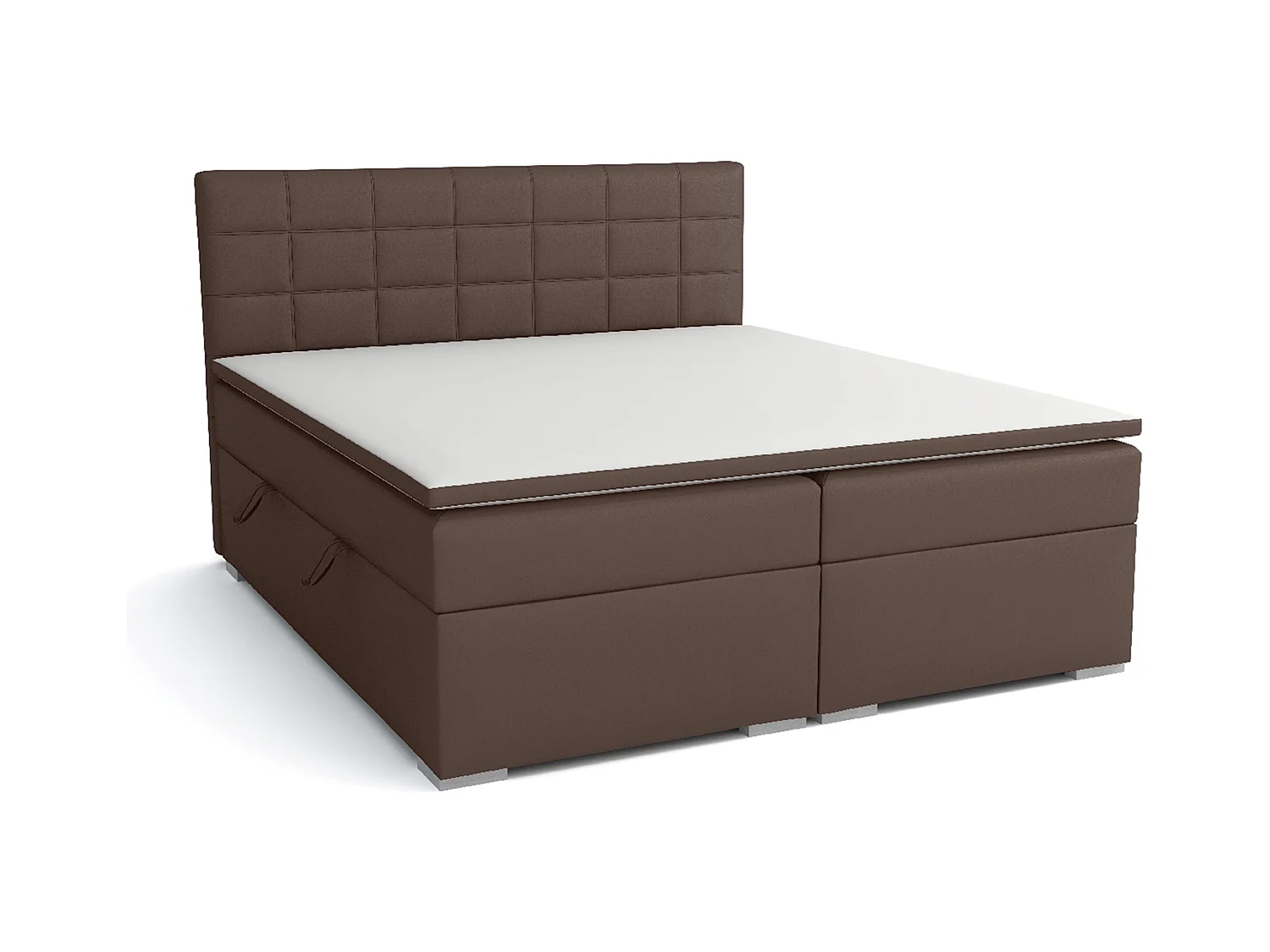 LIT BOXSPRING avec rangements pour la literie Torland, 140x200 cm, Jasmine 28 (Marron)