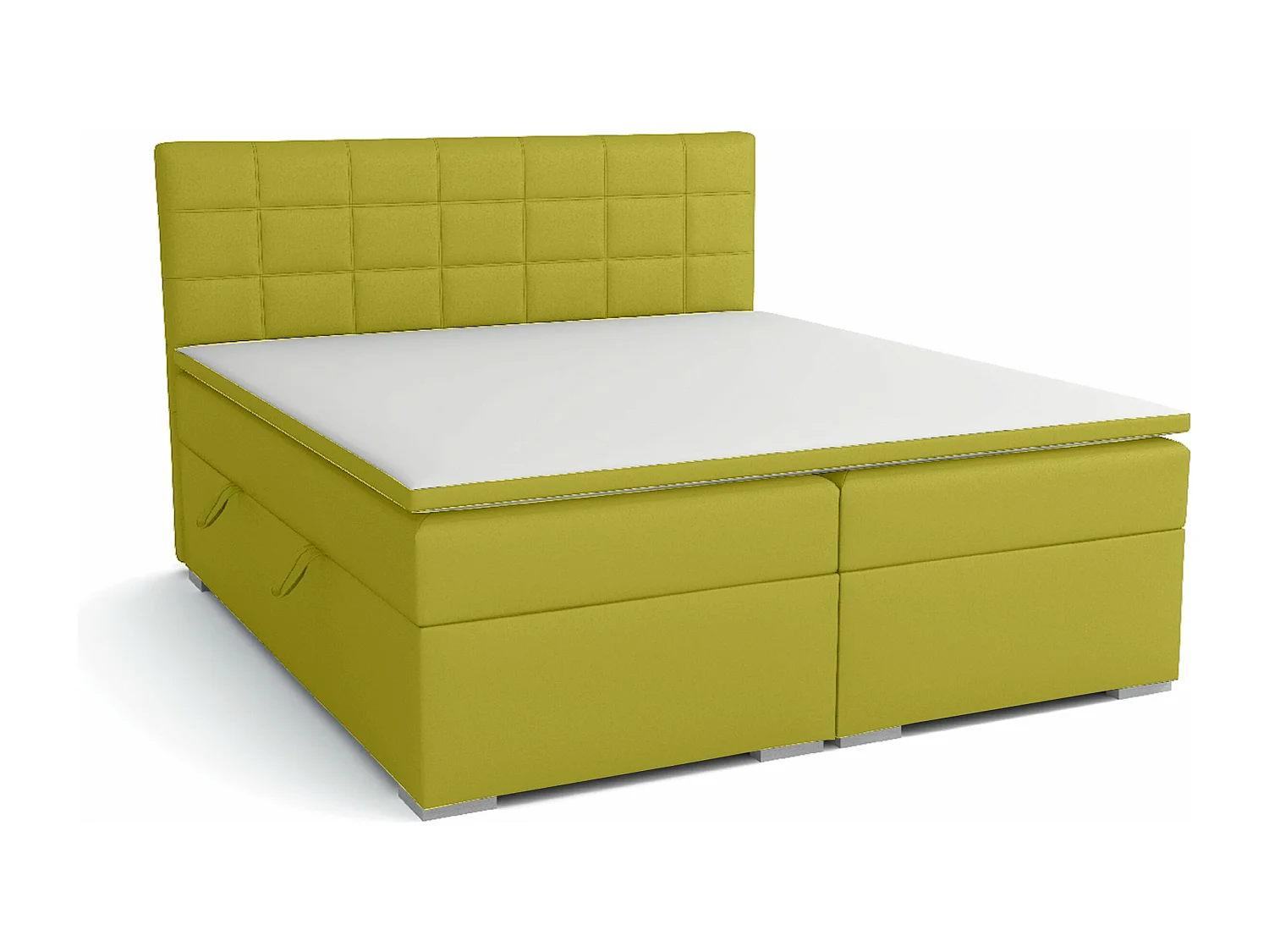 LIT BOXSPRING avec rangements pour la literie Torland, 180x200 cm, Lux 22 (Vert jaunâtre)