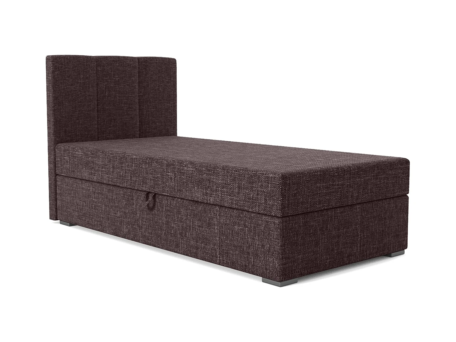 BOXSPRINGBETT mit Bettkasten Monaco Mini Basic Seite Links, 100x200 cm, Lux 13 (Dunkelbraun)
