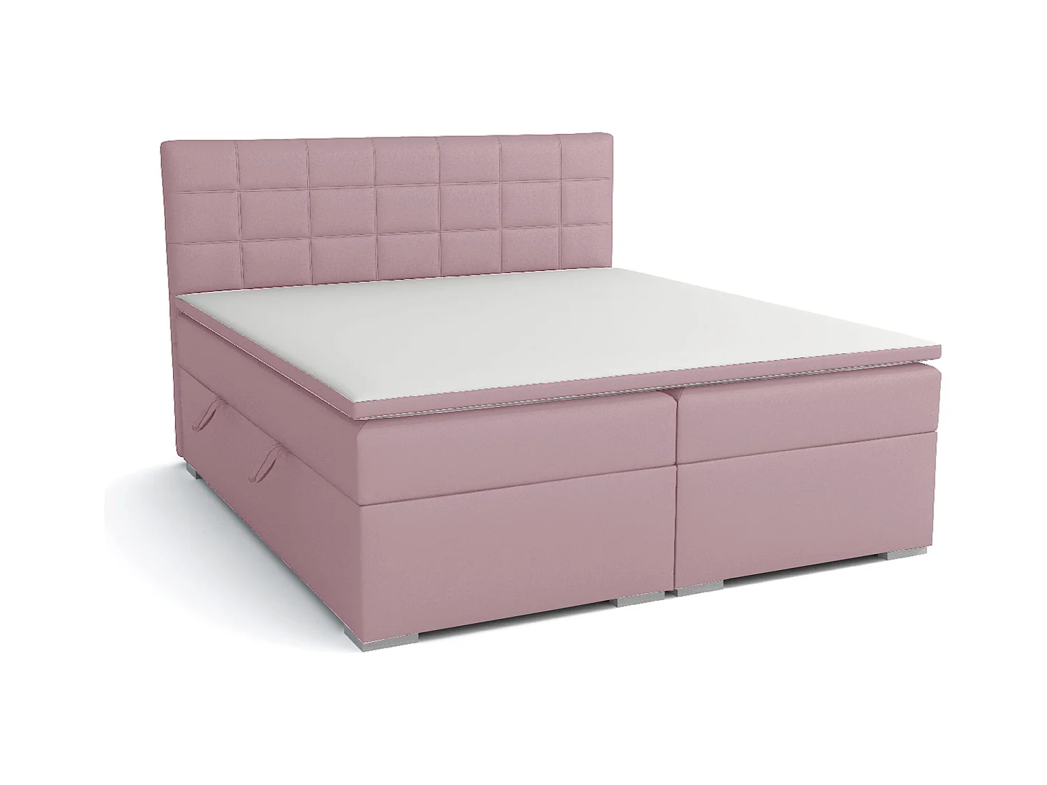 LIT BOXSPRING avec rangements pour la literie Torland, 160x200 cm, Lux 28 (Rose clair)