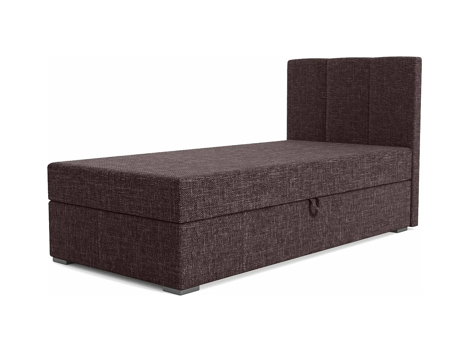 BOXSPRINGBETT mit Bettkasten Monaco Mini Basic Seite Rechts, 100x200 cm, Lux 13 (Dunkelbraun)