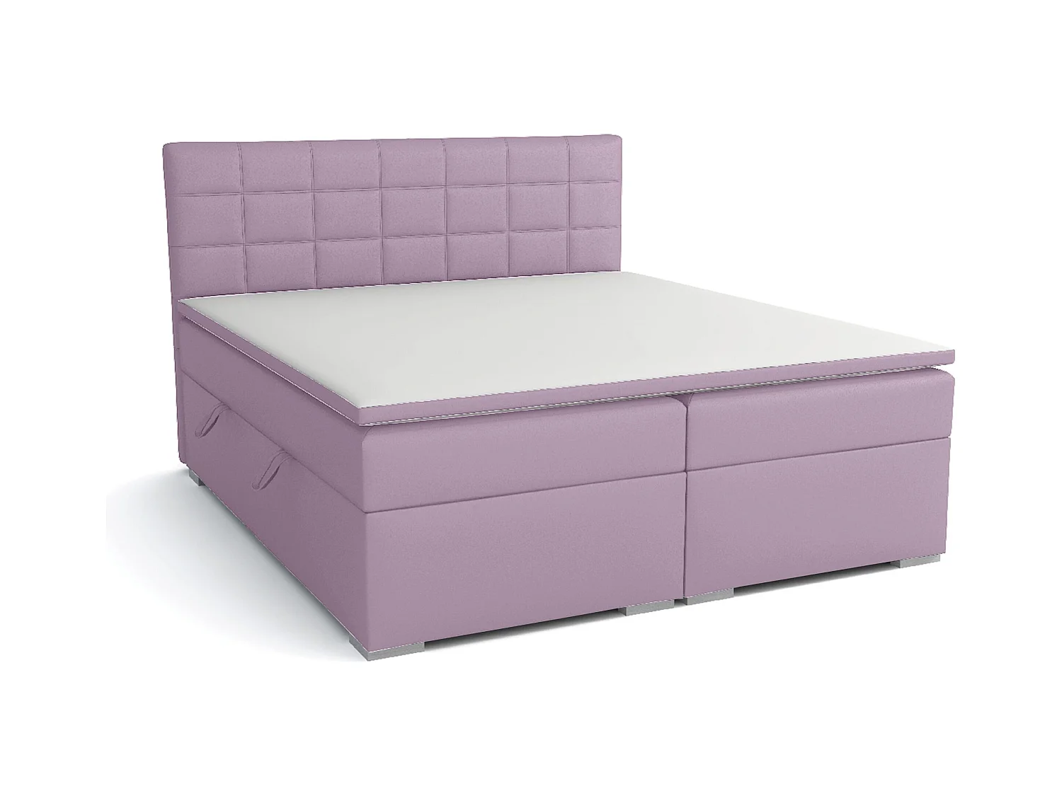 LIT BOXSPRING avec rangements pour la literie Torland, 200x200 cm, Jasmine 62 (Brun violacé foncé)