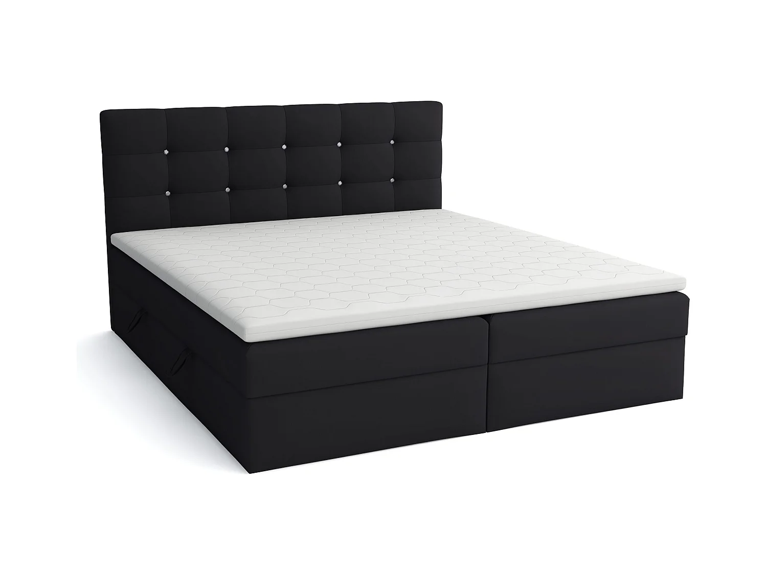 LIT BOXSPRING avec surmatelas Elegante 160x200 cm, brun