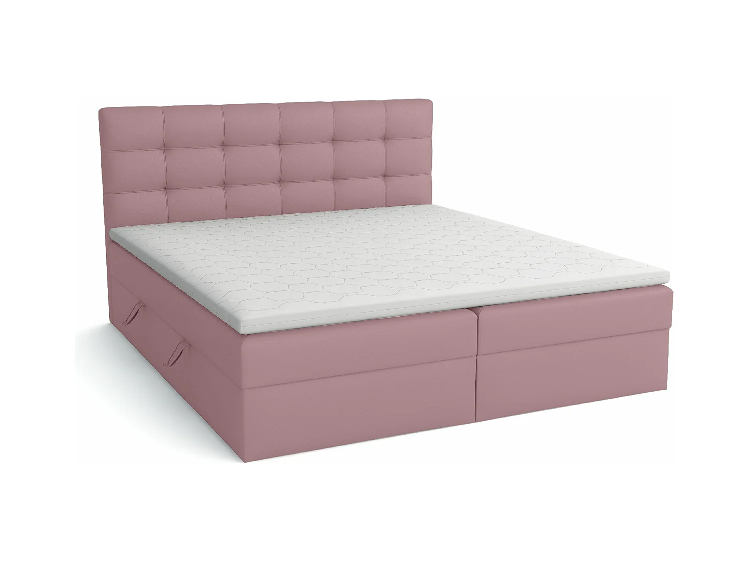 BOXSPRINGBETT mit Bettkästen Glame 140x200 cm, Lux 28 (Hellrosa)