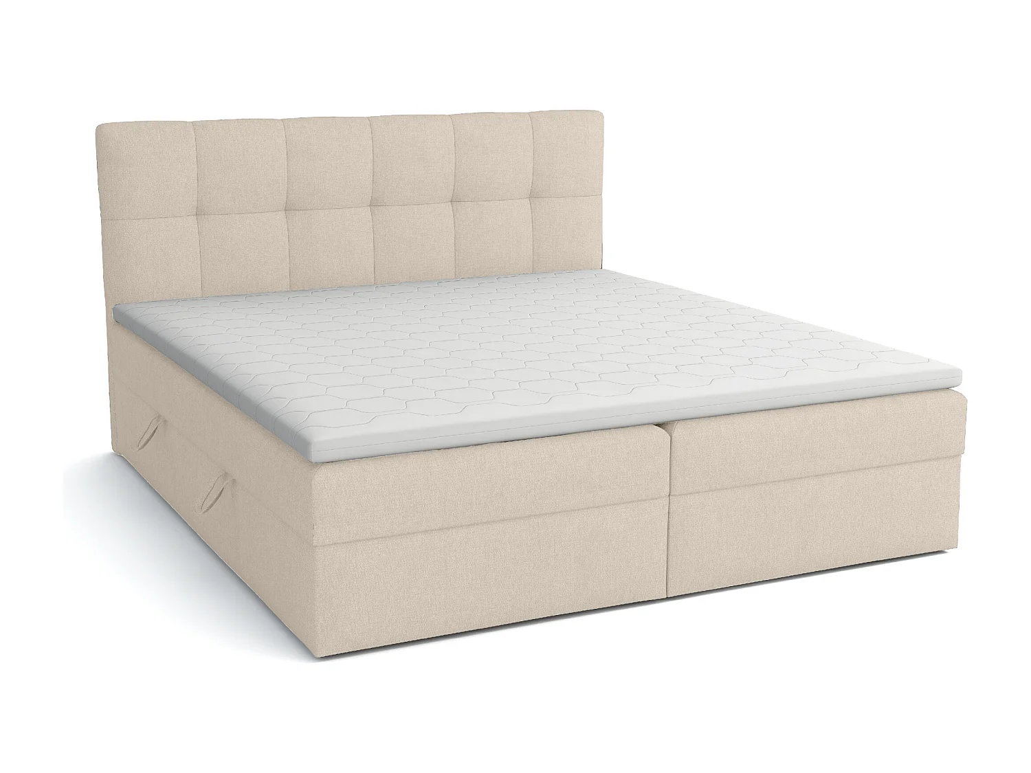 LIT BOX avec surmatelas Corino beige 160x200 cm