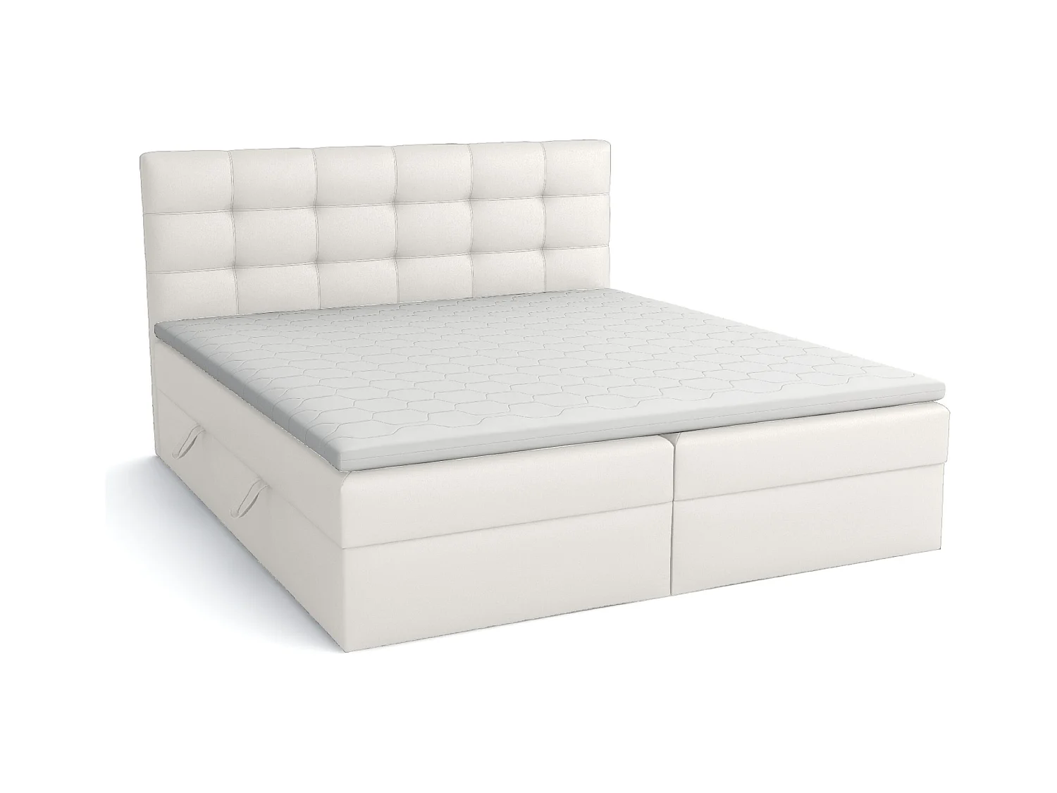 BOXSPRINGBETT mit Bettkästen Glame 140x200 cm, Soft 17 (Weiß)