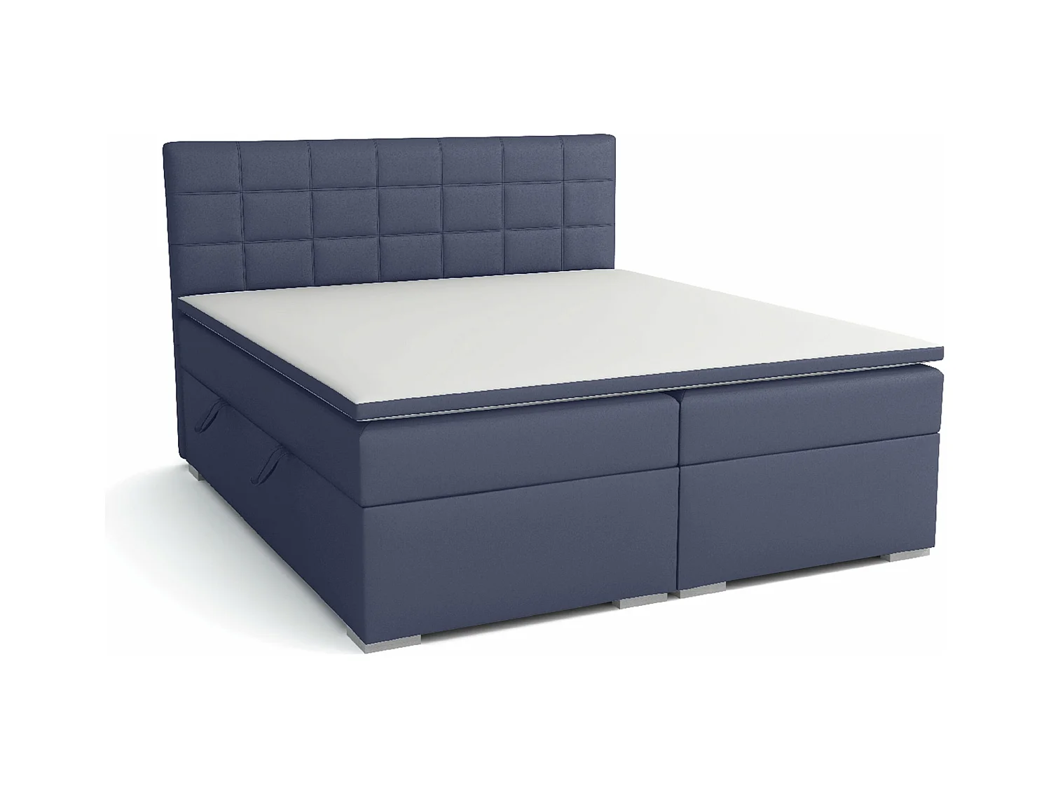 LIT BOXSPRING avec rangements pour la literie Torland, 180x200 cm, Lux 20 (Bleu foncé)