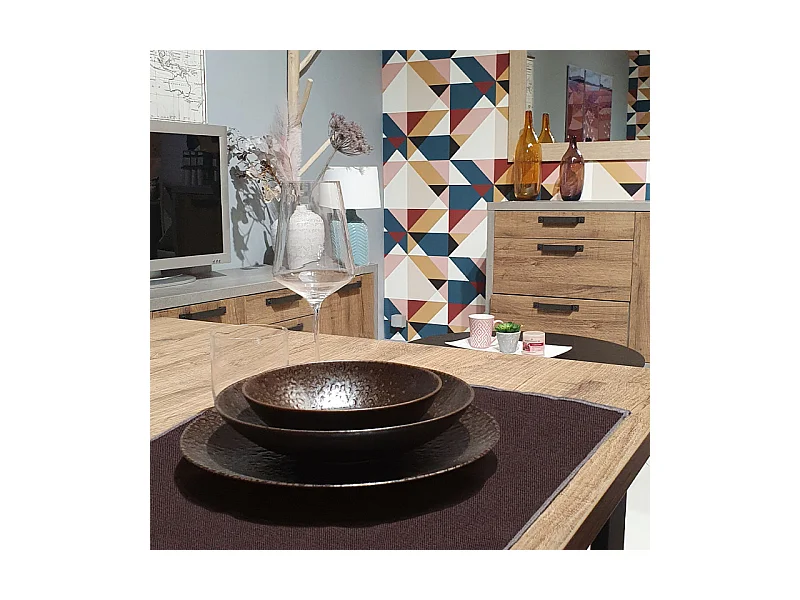 Lot de 2 sets de table, lin et coton brun 36 x 48 cm - CONSTELLA 9048