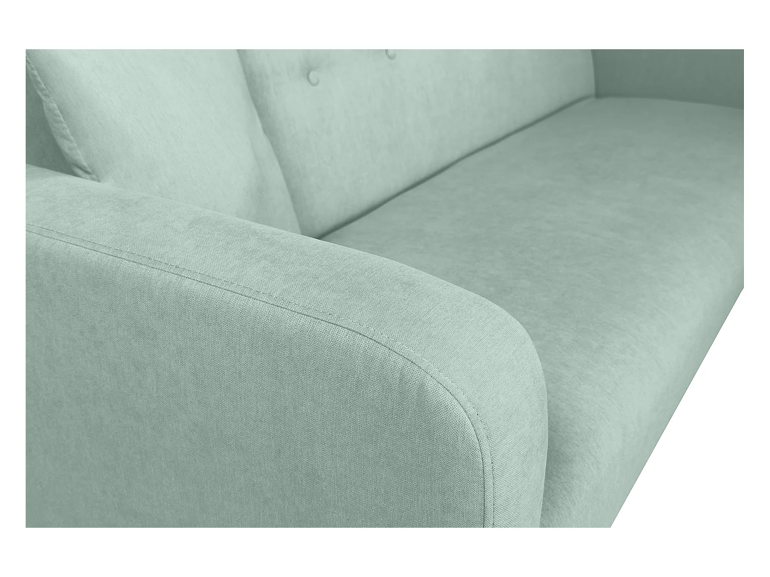 Divano letto clic clac in tessuto vellutato verde tiffany, divano 3 posti mod. Henry