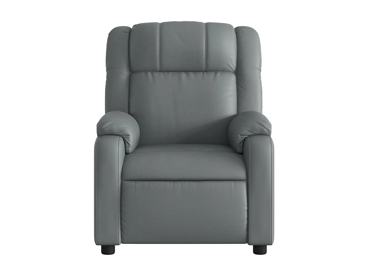 Fauteuil de massage inclinable électrique gris similicuir