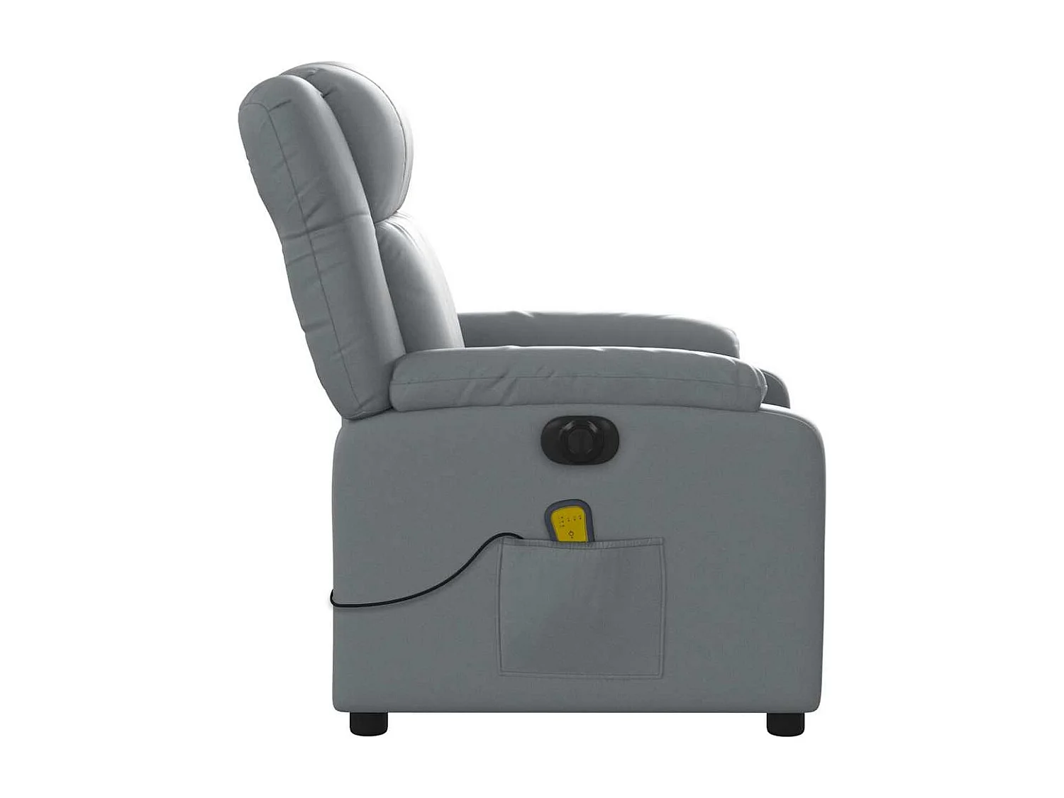Fauteuil de massage inclinable électrique gris similicuir