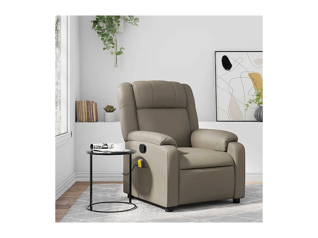 Fauteuil de massage inclinable Cappuccino Similicuir